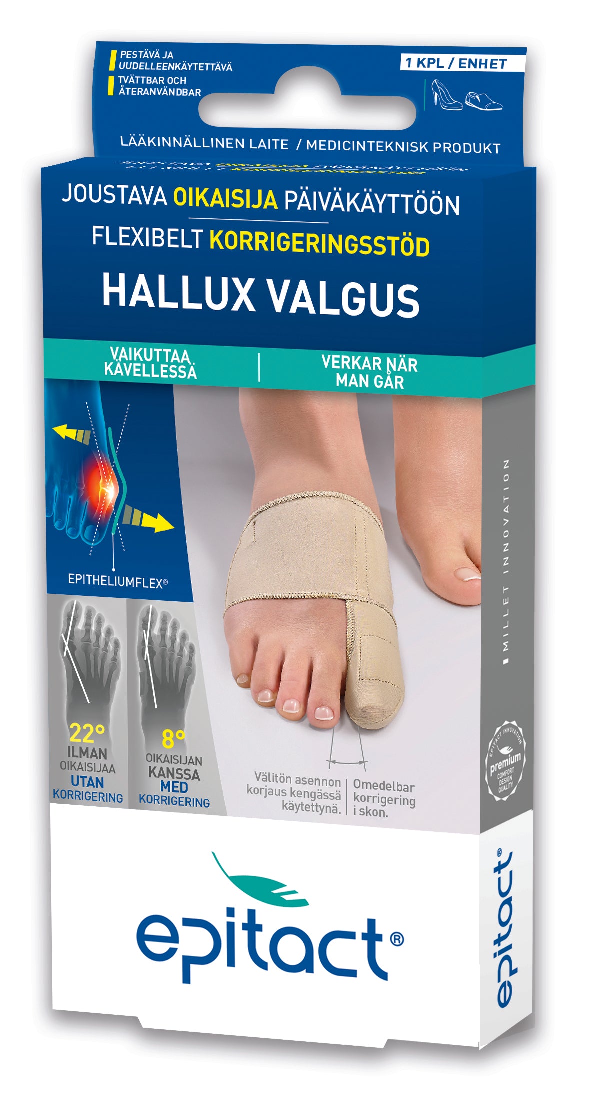 Epitact  Flexibelt Korrigeringsstöd Hallux Valgus
