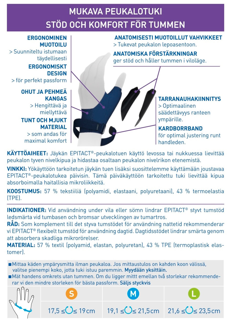 Epitact Styv Tumstöd